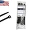 Kable Kontrol Cable Tie, 18 in L, 0.87 in Max Bundle Dia., Black, Nylon 6/6, 120 lb Strength, 50 PK CTUSA-18-120-50-BK - alternate 1